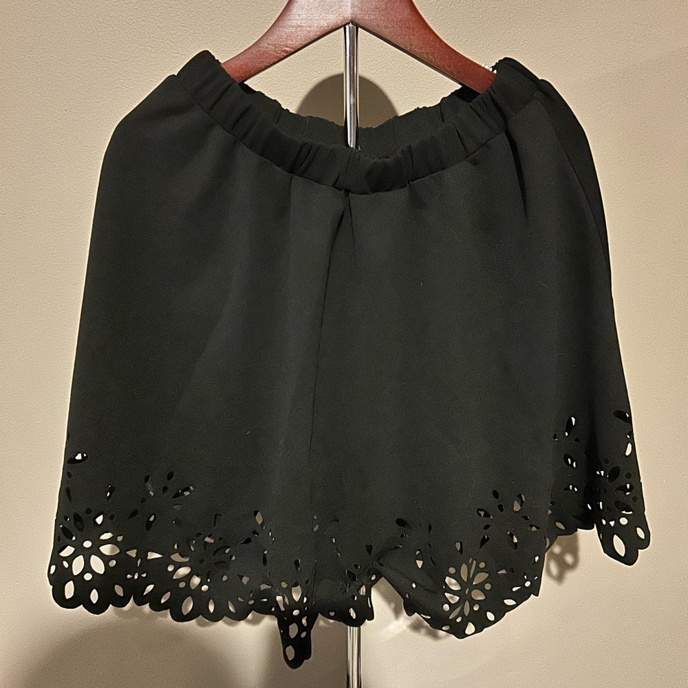 Black cut out skirt